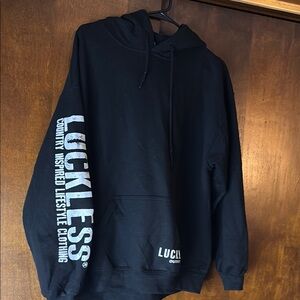 Luckless Black Hoodie for Women/Men